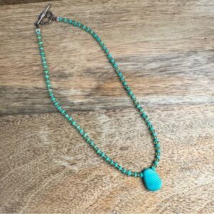 Statement Necklace w/Blue Stone